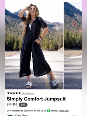 NWT Three Birds Nest Simply Comfort Jumpsuit 🪺